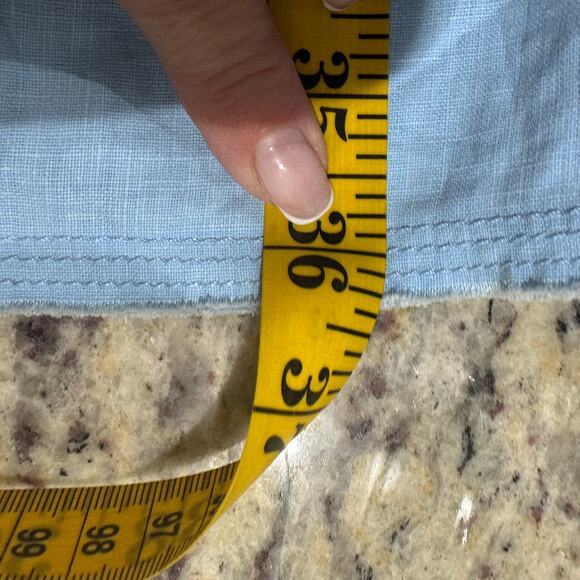 Gap Women's Linen Sleeveless Fit and Flare Dress in Light Blue Size 14 - Picture 8 of 9